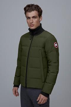 Chamarras Canada Goose Hombre Mexico - Woolford Chaqueta De Bombardero Verdes CP0739521